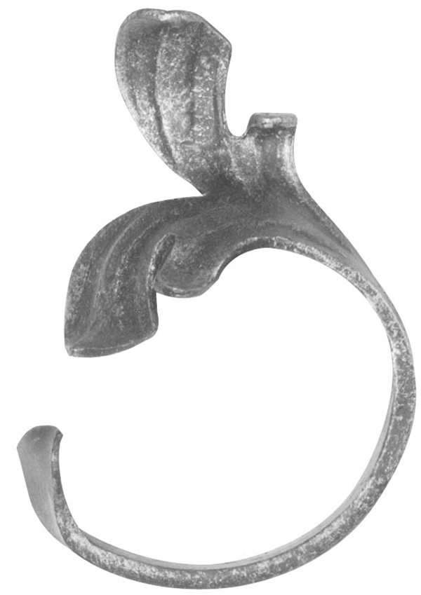 Leichtbarock - rechts - Barockansatz - Masse- 60x70 mm - Material 12x5 mm - Stahl S235JR- roh-30-1763.8