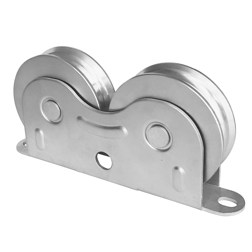 Doppel-Laufrolle Stahl verzinkt  80 mm V-Rille fr Tore bis 600 kg-89-11H31V280HEAVY-A.4