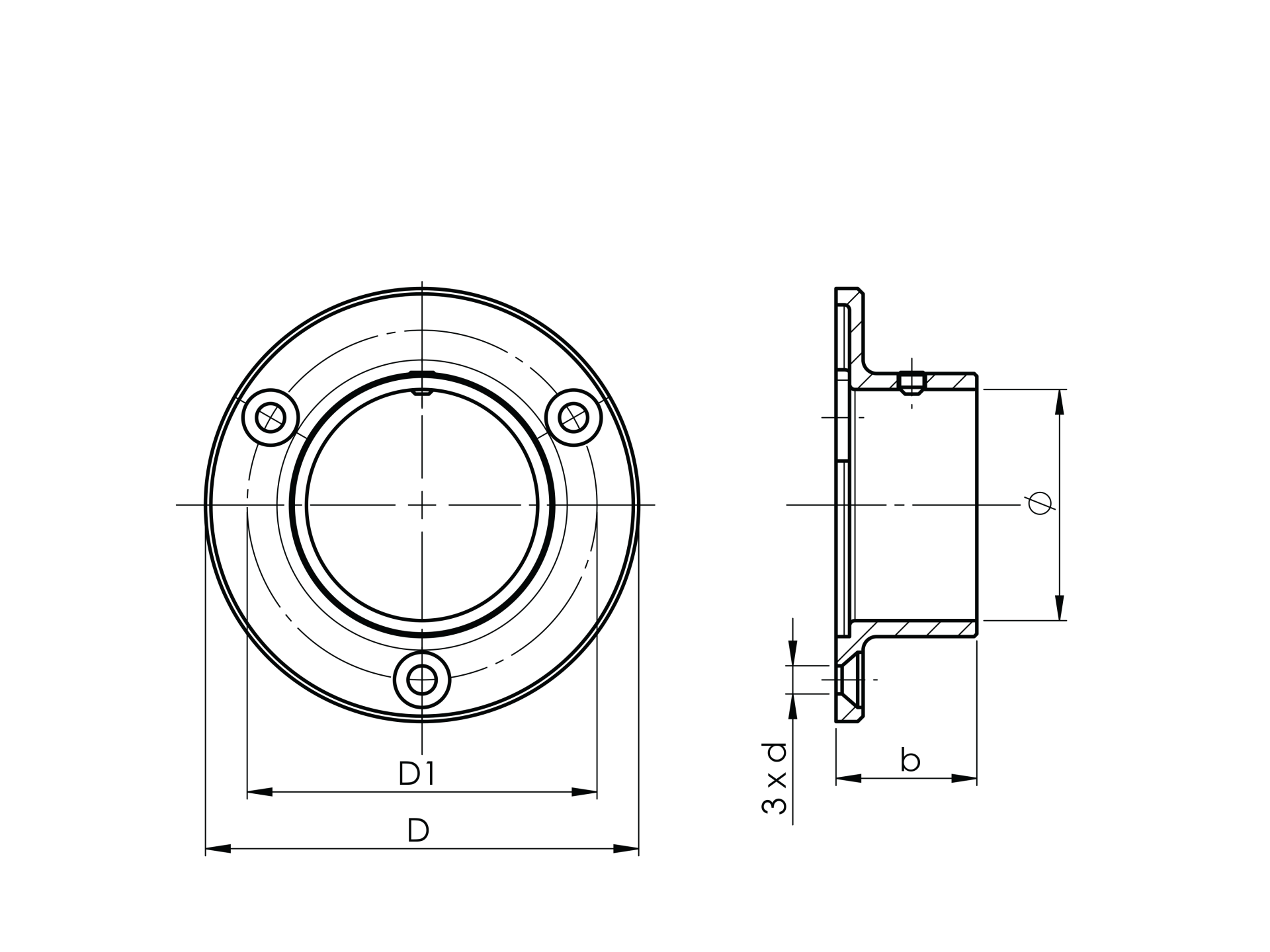 Wandhandlaufhalter Edelstahl AISI 304 fuer Rohr D42-4 mm Wandabstand 30 mm Schliff-89-11A0505042-A.4