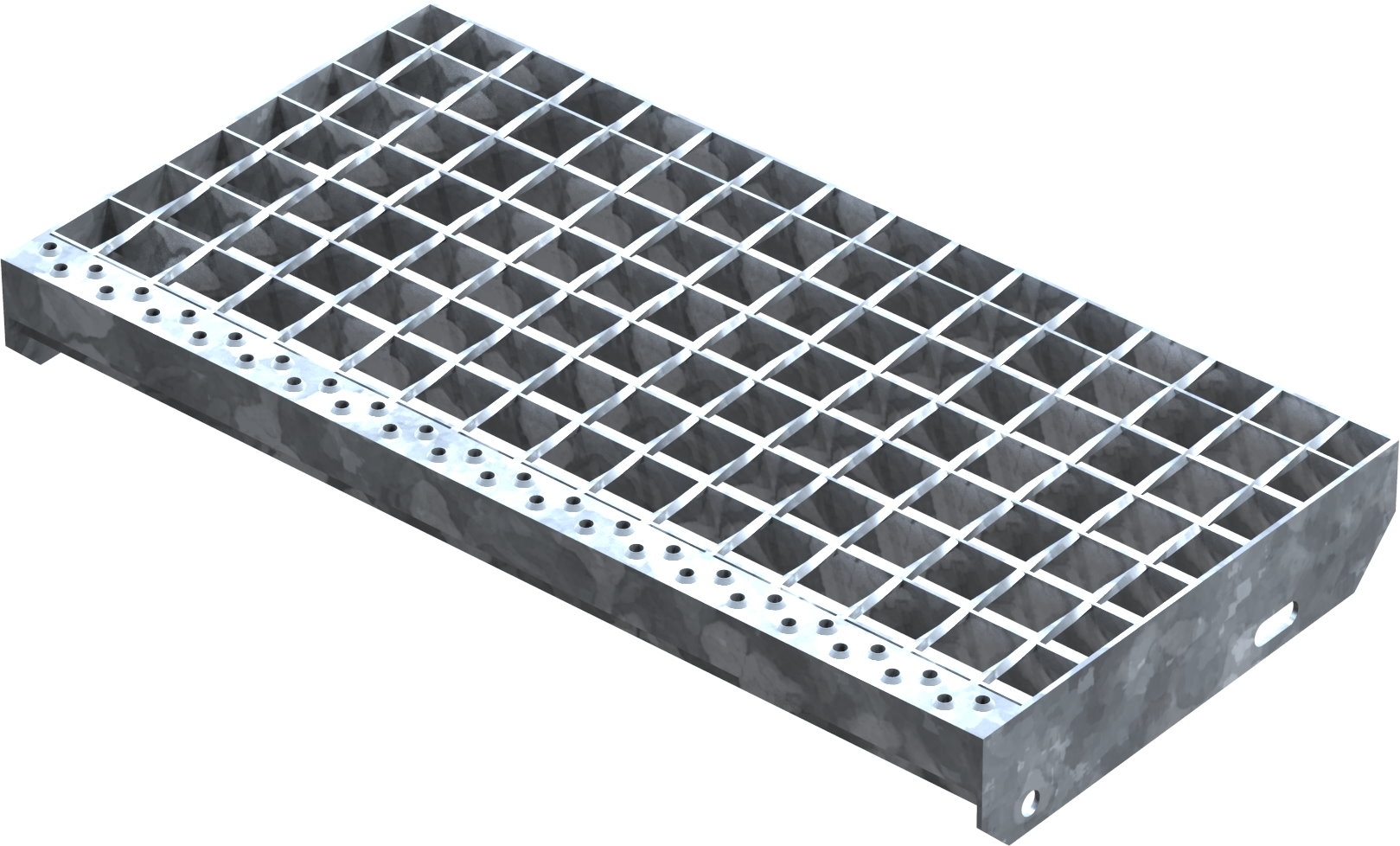 Schweisspressroststufe Metallstufe 600x305 mm Masche 34-38 mm Tragstab 30-2 mm S235JR feuerverzinkt-25-603030302.7