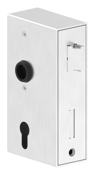Schlosskasten Edelstahl 50 x 94-5 x 173 mm geschliffen Korn 240 mit verzinktem Schloss-88-1159104.240