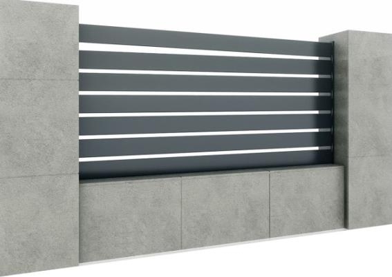 Zaunfeld Aluminium 1200 x 2500 mm Anthrazit RAL 7016-89.FGAIR20X12012X25R7016