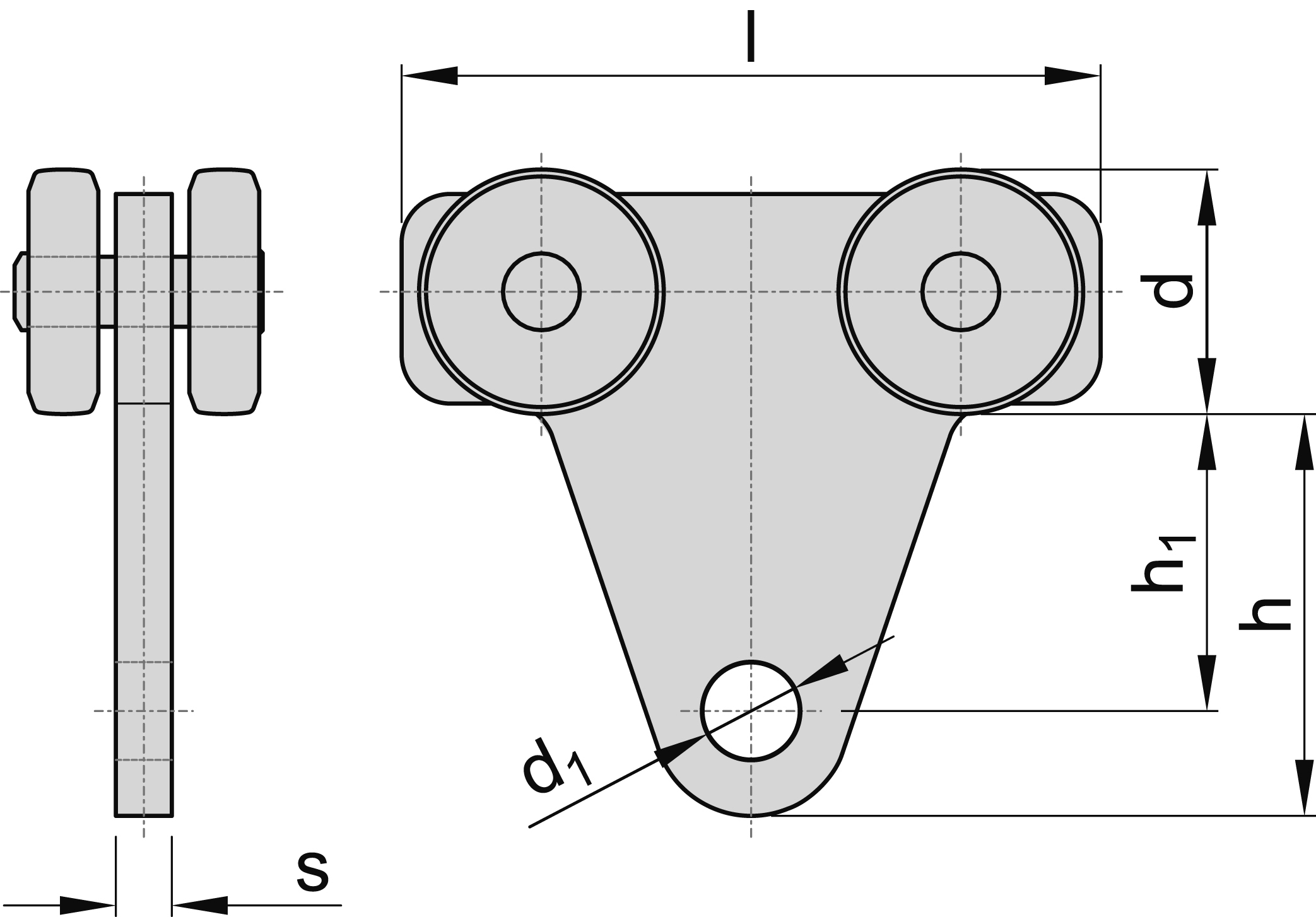 Doppelrolle zum Einhaengen MEA Gr- 3 verzinkt Ø 48 mm 10336839-60-0019.7
