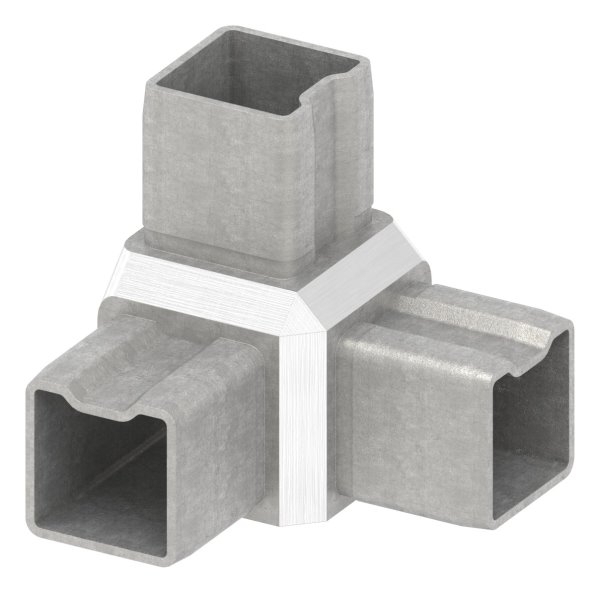 Eckverbinder V4A fuer Rohr 30x30x2 mm zum Stecken-88.1110143030