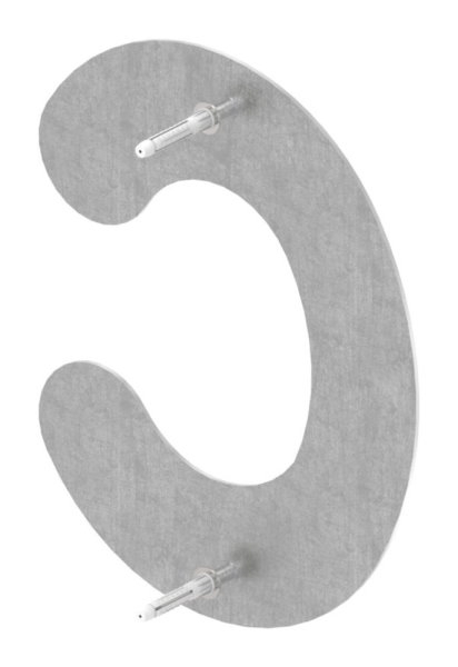 Buchstabe c - gross - Masse- 200 mm x 300 mm - V2A-11-8076.4