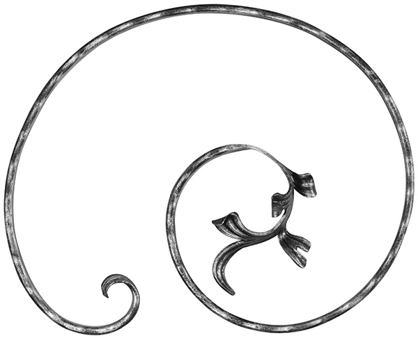 Meisterbarock - Masse- 315x405 mm - Material- 16x8 mm - Stahl S235JR- roh-30-1792.8