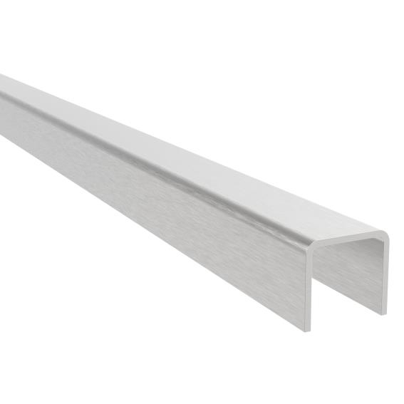 U-Profil fuer Glas Edelstahl V2A geschliffen L = 2500 mm-89.A69000242500EXCLUSIVE