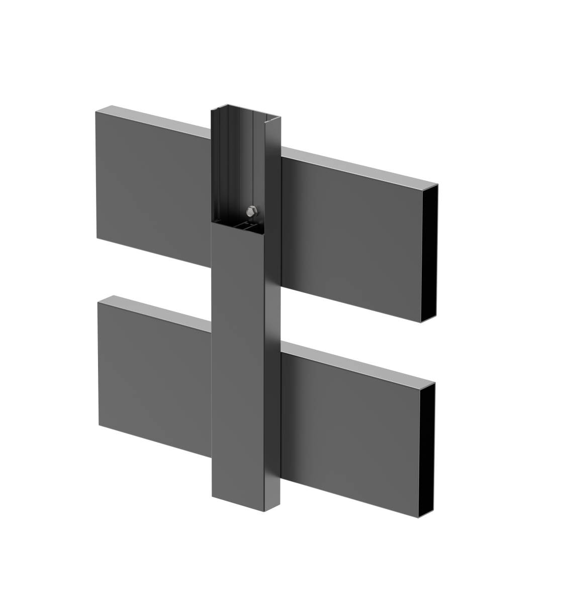 Adapterprofil Aluminium 45 x 20 mm 6-0 m Anthrazit RAL 7016 fuer 40 mm Fuellungen-89-11FGAL40U6000R7016-A.4