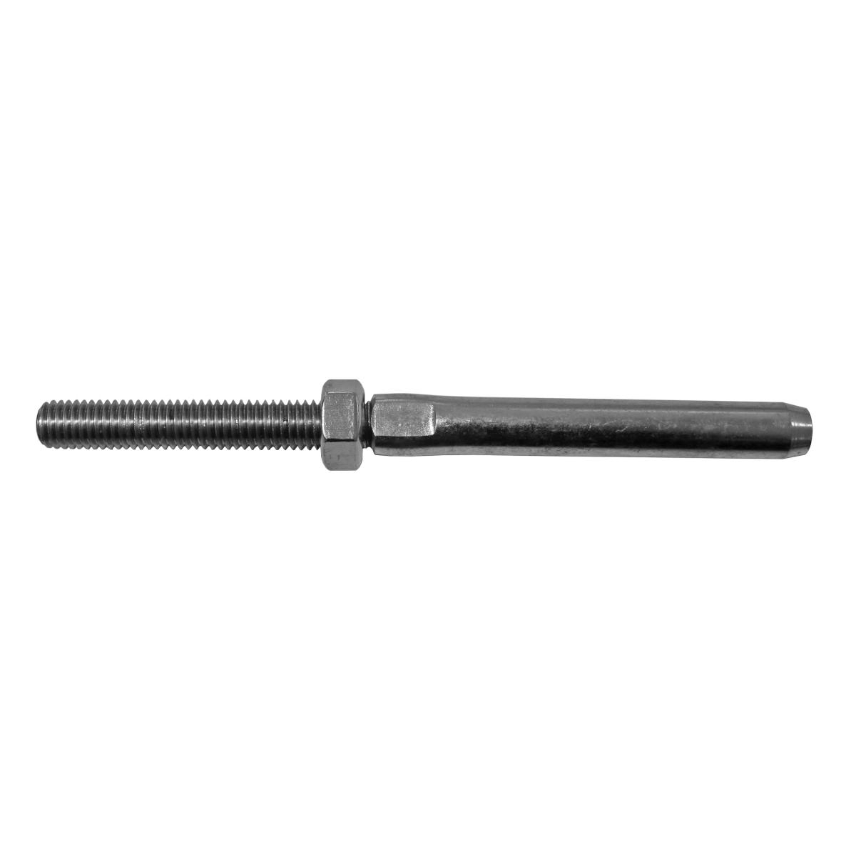 Seilspanner Edelstahl AISI 316 L 108 mm fuer 4 mm Kabel Gewinde M6 Schliff-89-11A14L54-A.4