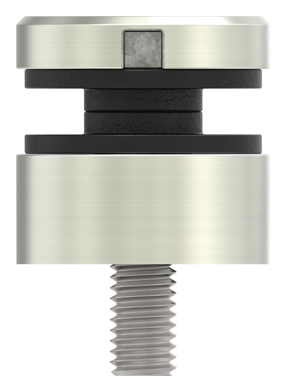 Glaspunkthalter Edelstahleffekt Ø 30 mm flach -Zink- – Glashalter innen-10-5000.2