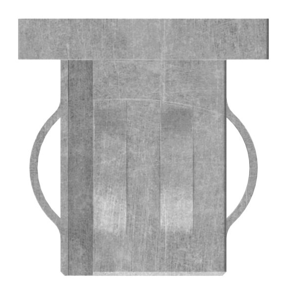 Stahlstopfen flach - fuer Rohr 30x30x1-5-3-0 mm - Stahl S235JR- roh-30-2942.8