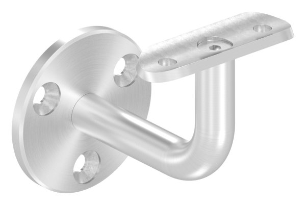 Handlaufhalter V2A fuer Rohr 42-4 mm Ronde 60x5 mm Wandabstand 74 mm ohne Kabeldurchfuehrung-88-1150226-240.42