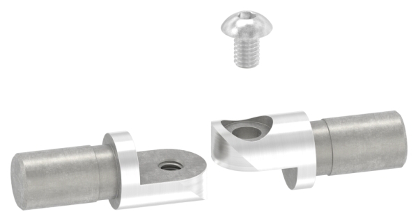 Gelenkverbinder V2A fuer Rundrohr 12x1-5 mm verstellbar 0-100° geschliffen K240-88-1150428-240.GL