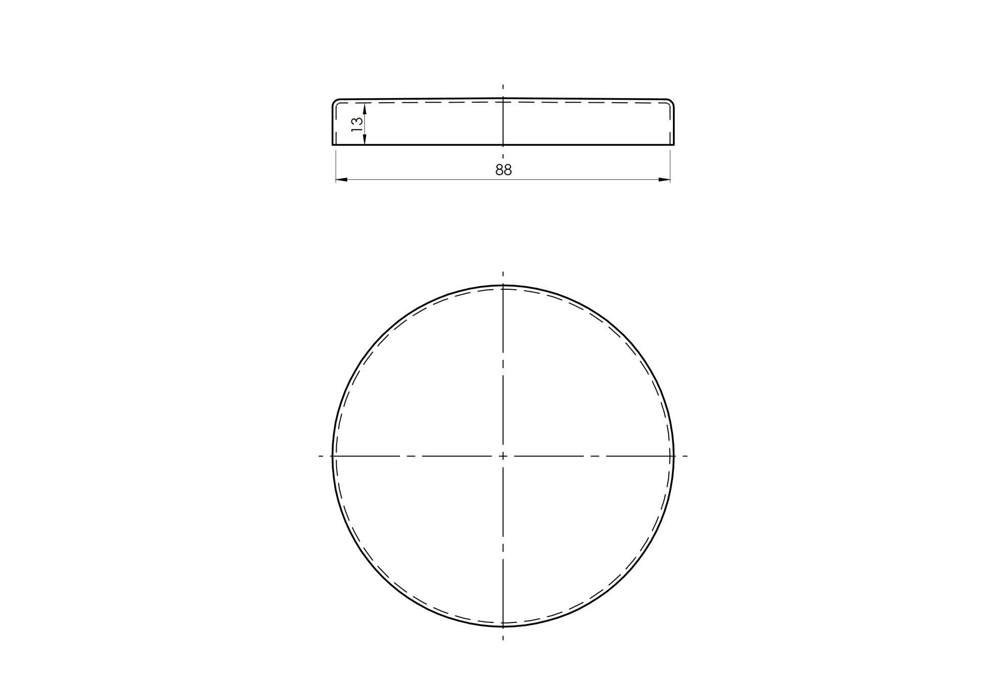 Abdeckrosette Edelstahl AISI 304 Ø 125 mm fuer Rohr Ø 42-4 mm H 25 mm geschliffen-89-11A690X00X13S-A.4