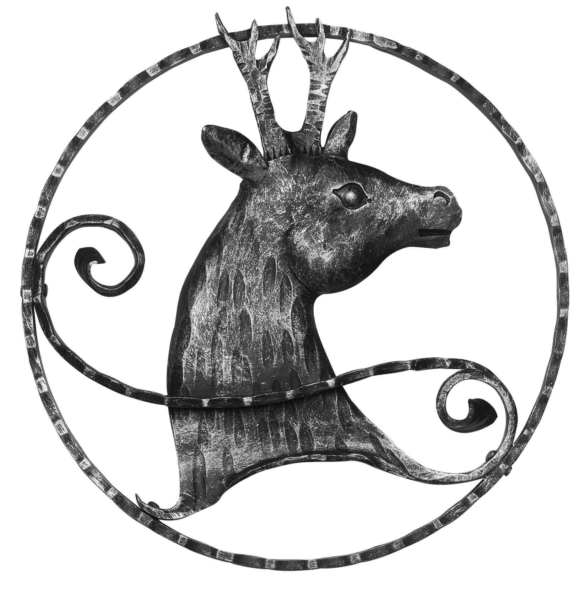 Rehbock -rechts- Zierelement - Ø 300 mm - Stahl S235JR- roh-30-3188R.8