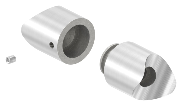 Rohrverbindungsstueck verstellbar fuer Rundrohr Ø 33-7 mm V2A-11-3340.4