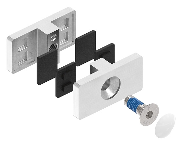 Glasklemme Doppel Glasscheibe  12-76 mm - 13-52 mm-12-2231.4