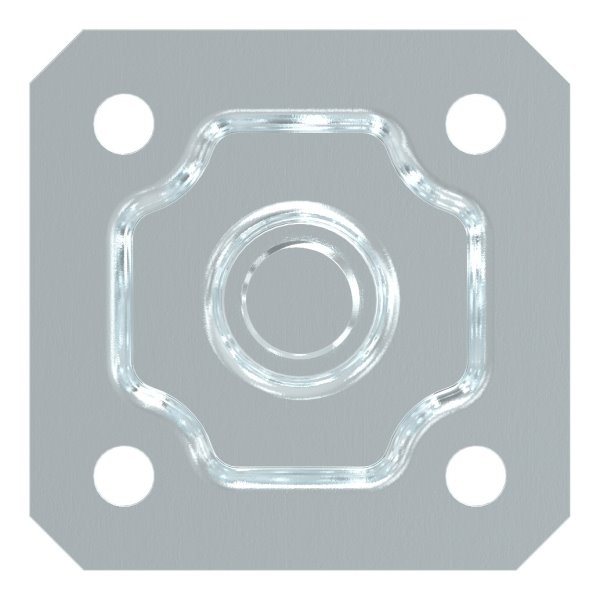 Torband M22 verstellbar mit Befestigungsplatte Stahl -Roh- S235JR-30-3538.7