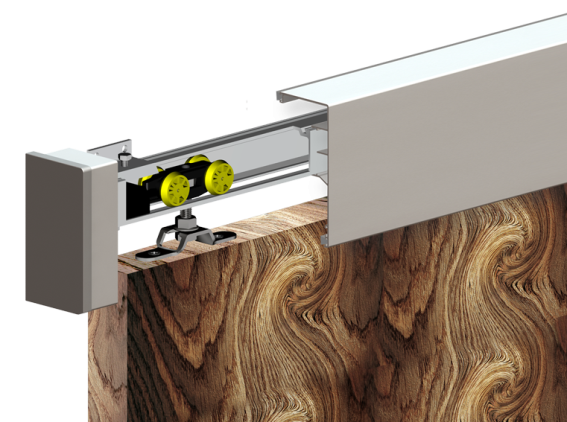 Schiebetuersystem Holztuer 60kg- Aluminium- Oberfuehrung 2m-89-11WSP8101SET-A.4