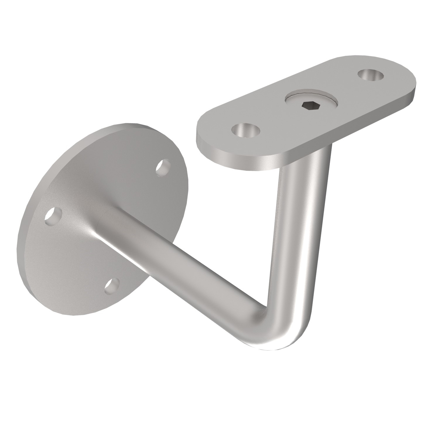 Handlaufhalter Edelstahl AISI 304 fuer Flachhandlauf Wandbefestigung geschliffen-89-11A0115000-A.4