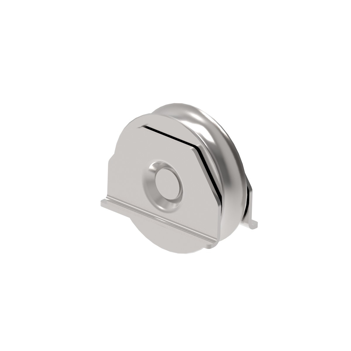 Schiebetorrolle mit Auensttzplatte Stahl verzinkt  80 mm U-Rille-89-11H49U80-A.4