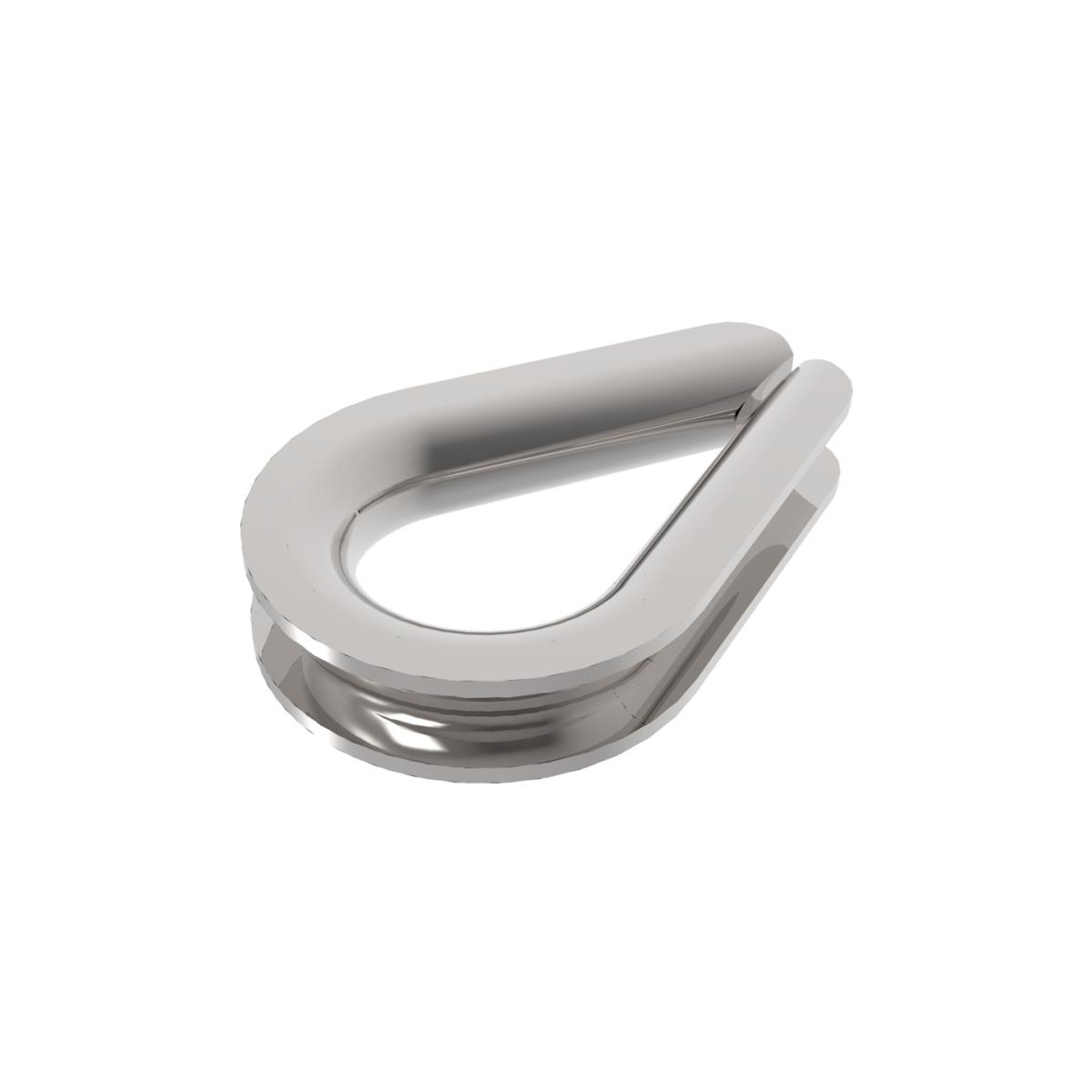 Drahtseilkausche Edelstahl AISI 316 fuer 3 mm Drahtseil geschliffen-89-11A147603003-A.4