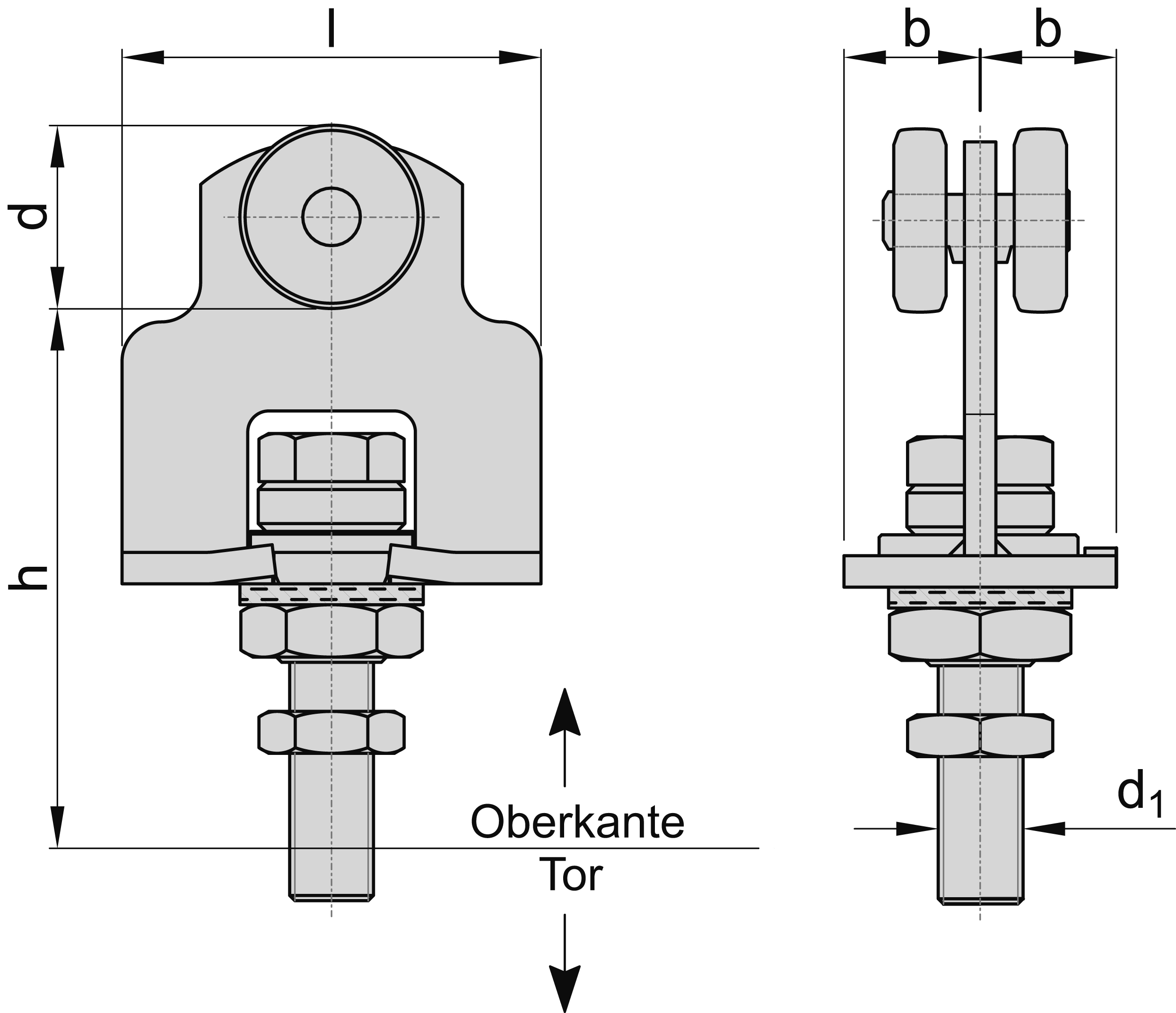 Einfachrolle horizontal drehbar Groesse 2 MEA 10336352-60-0156.7