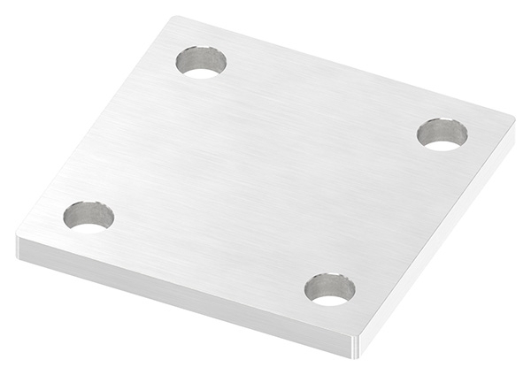 Ankerplatte Masse- 100 x 100 x 8 mm mit 4 Bohrungen á Ø 13 mm V2A-11-2211-8.4