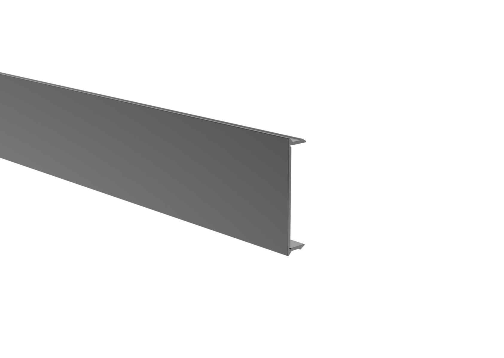 Abdeckleiste Aluminium Click-lock 41x9 mm 6-0 m Anthrazit RAL 7016 strukturiert-89.FGAF41X96000R7016