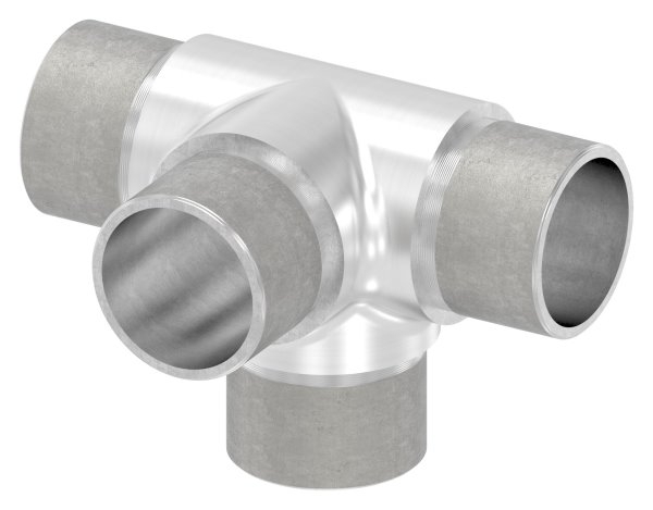 Steck-T-Stueck V2A fuer Rohr Ø 33-7 x 2-0 mm mit seitl- Abgang-11-3662.4