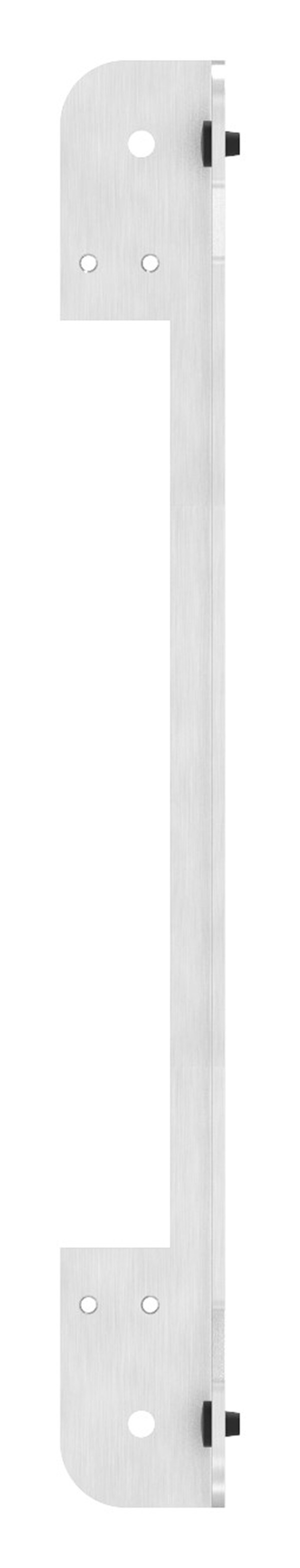 Anschlagsblech Edelstahl V2A 37-5 x 37-5 x 328 mm mit Gummipuffer geschliffen-88-1159116.240
