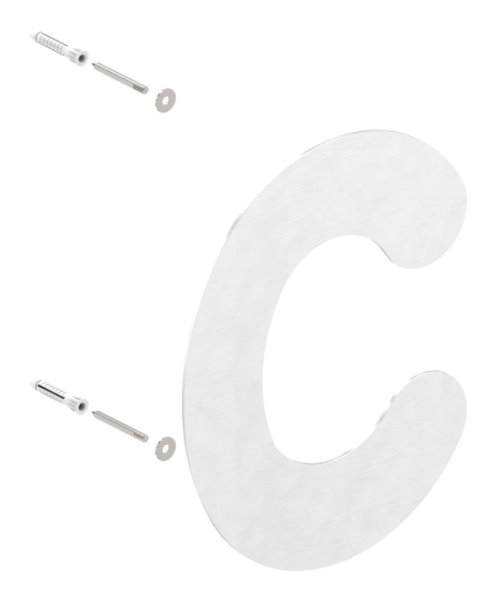 Buchstabe c - gross - Masse- 200 mm x 300 mm - V2A-11-8076.4