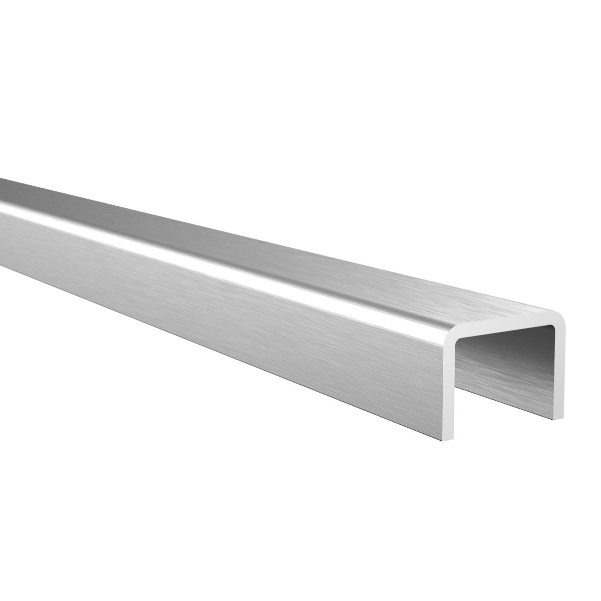 Glaskantenprofil Edelstahl V2A fuer Glas 16-00-17-52 mm geschliffen L=5000 mm-89-11A69010185000-A.4
