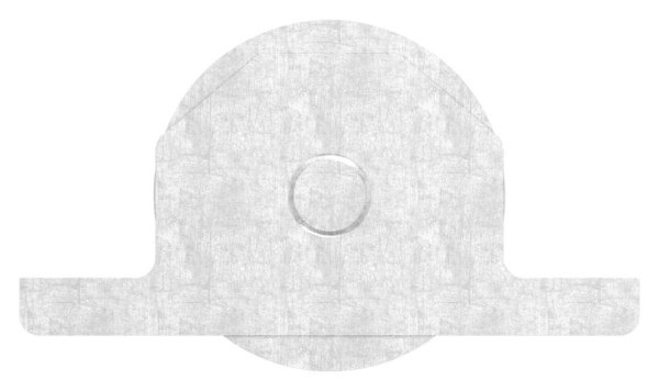 Schiebetorrolle Edelstahl V2A Ø 88 mm Rundrille mit Buegel-88-11338-90.VA