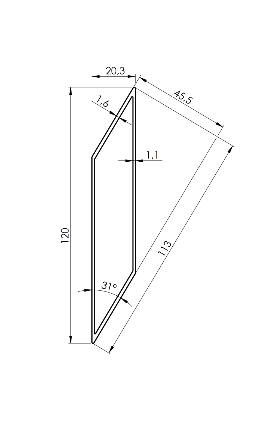 Zaunlamelle Aluminium 20x120 mm L 3000 mm Anthrazit Struktur-89.FGL1S20X1203000R7016