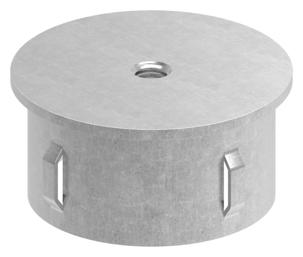 Stahlstopfen flach - mit M8 - fuer Ø 60-3 x 1-8-2-2 mm - Stahl S235JR- roh-3577