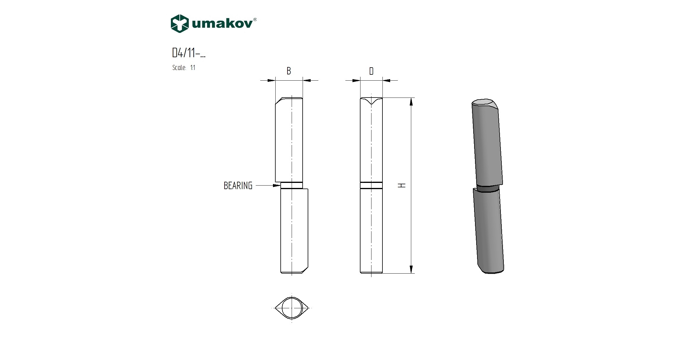 Anschweissband 2-teilig Stahl roh Ø 10 mm L=60 mm B=14 mm bis 20 kg-89-11D41160-A.4