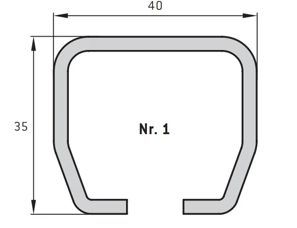 Sliding gate fitting 1 | Gate weight per leaf up to 200 kg