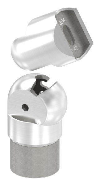 Gelenkstueck V2A fuer Rohr 42-4 x 2-0 mm zum Anschrauben geschliffen K240-88-1156257-320.42