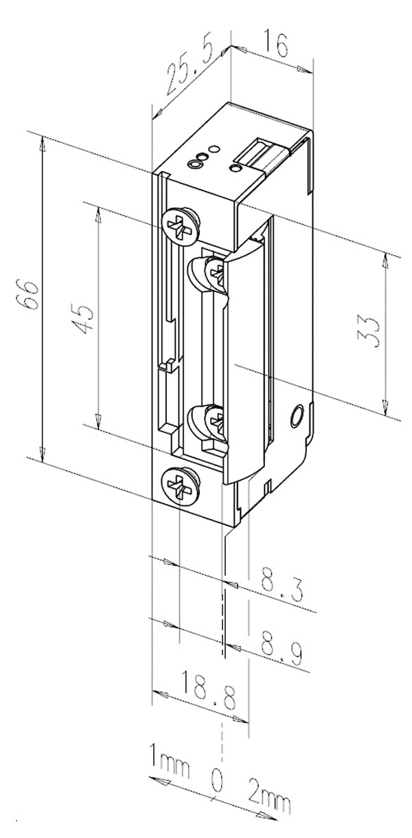Elektrischer Tueroeffner ohne Entriegelung und Arret-11-3530.7