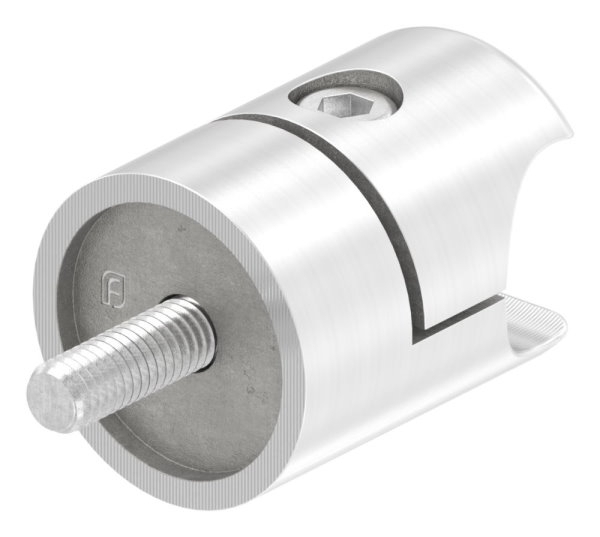Halter Edelstahl V2A fuer Klemmprofil Ø 18 mm gerade geschliffen Korn 240-88-1155332.240