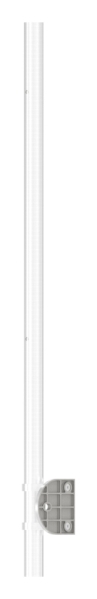 Edelstahlpfosten V2A zur Wandmontage fuer 90° Inneneck- Laenge 1190mm-88-1140542-240.IE