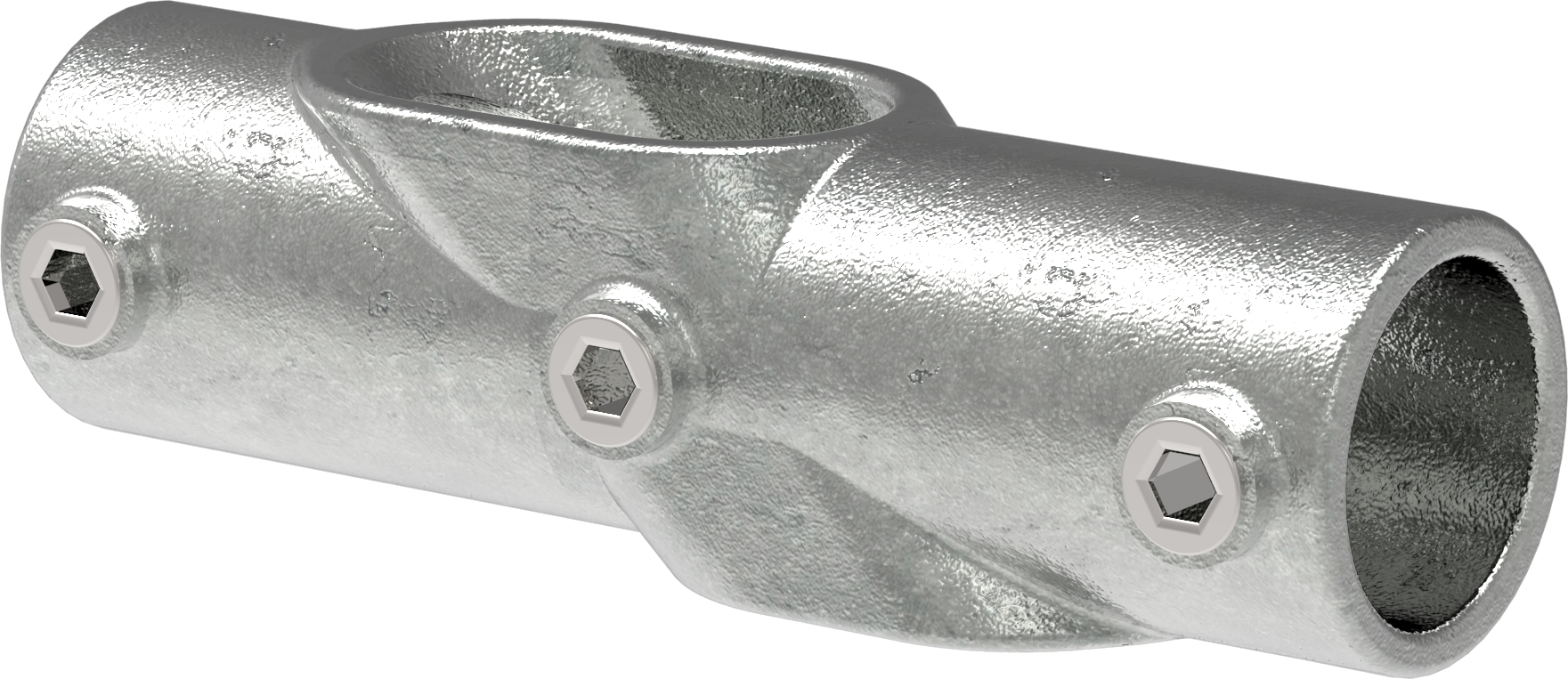 Rohrverbinder - Kreuzstueck 30-45° - 130D48 - 48-3 mm - 1 1-2- - Feuerverzinkt u. Elektrogalvanisiert-130D48