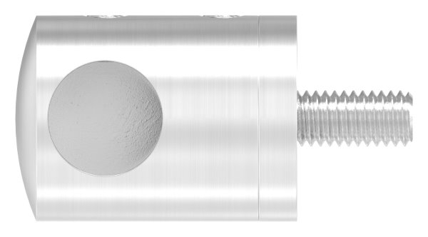 Querstabhalter V2A Edelstahl – Anschluss FLACH passend fuer Rundstaebe 12 mm mit Sackloch Abschluss links inkl- Schrauben-11-1034.4