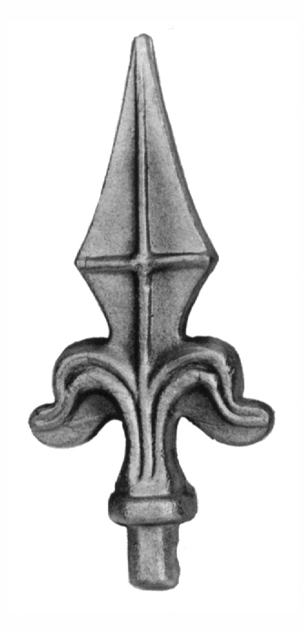 Zaunspitze - Hoehe- 160 mm - Material- Ø 15 mm - Stahl S235JR- roh-30-2562.8