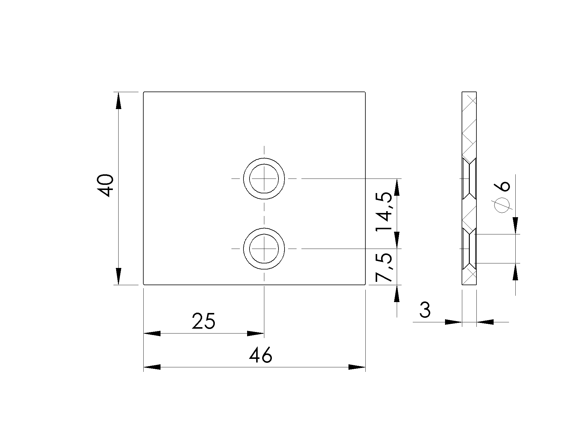 Adapterabdeckung Aluminium 45 x 40 mm Anthrazit RAL 7016 fuer Paneelfuellungen 1-8 mm-89-11FGCA45X40R7016-A.4