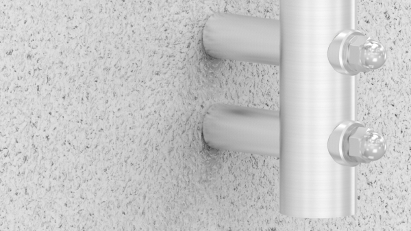 Wandhalter Edelstahl V2A Laenge 100 mm M10 Innengewinde geschliffen Korn 240-88-1151410-240-00.100
