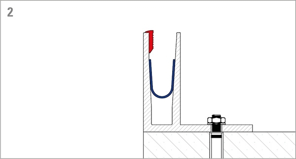 Alu-Profil - KOMPAKT - Laenge- 3000 mm - aufgesetzte Montage - Aluminium-12-2215.6