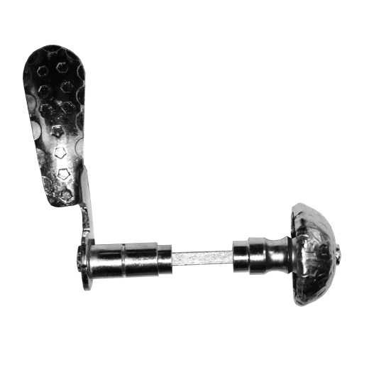 Ziertuerdruecker-Garnitur mit drehbarer Kugel- Stahl verzinkt L145 d17-5mm-89-11D228G-A.4