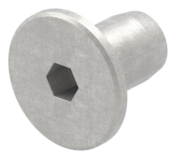 Huelsenmutter Edelstahl V2A M8 Flachkopf Innensechskant-88-1158383-240.8